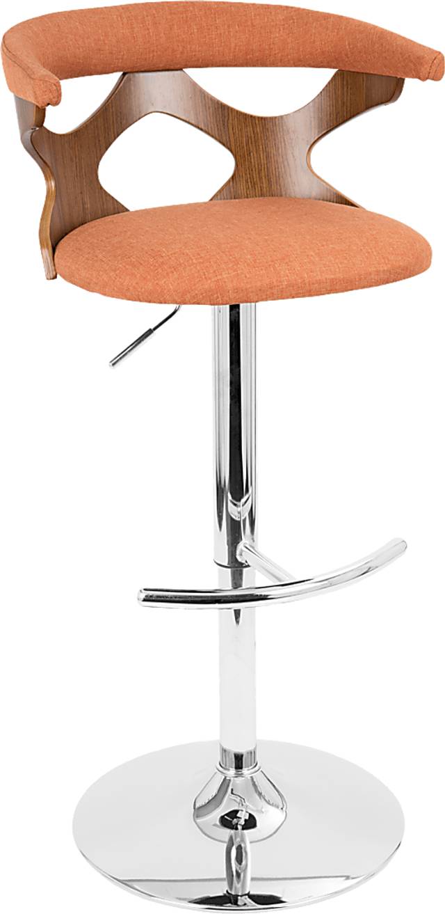 Teurville Orange Adjustable Barstool, Set of 2 - Thumbnail - Image 5
