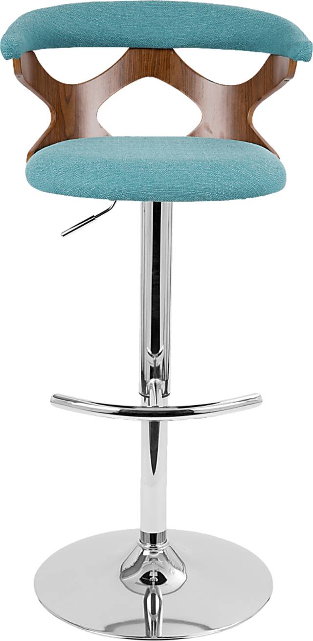 Teurville Teal Adjustable Barstool, Set of 2 - Thumbnail - Image 4