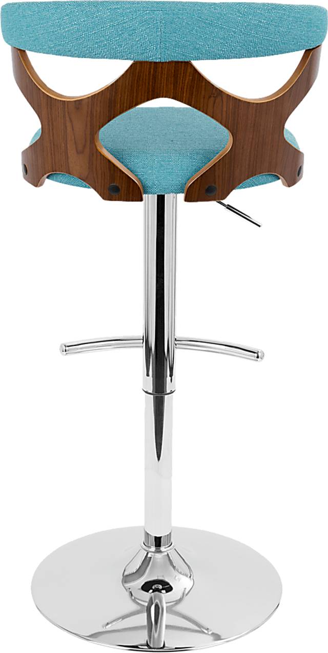 Teurville Teal Adjustable Barstool, Set of 2 - Thumbnail - Image 5