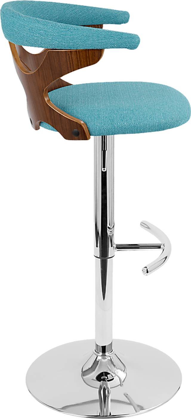 Teurville Teal Adjustable Barstool, Set of 2 - Thumbnail - Image 6