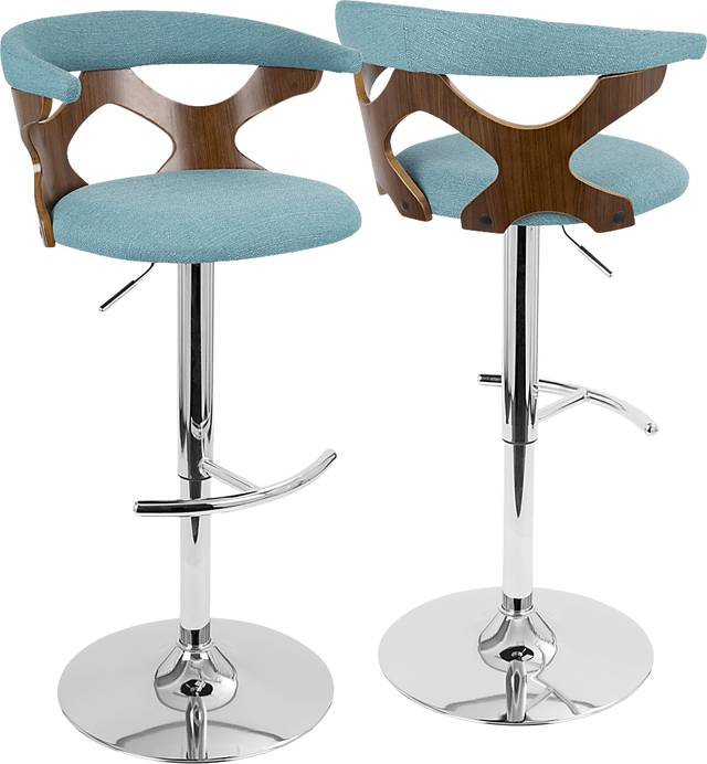 Teurville Teal Adjustable Barstool, Set of 2 - Thumbnail - Image 8