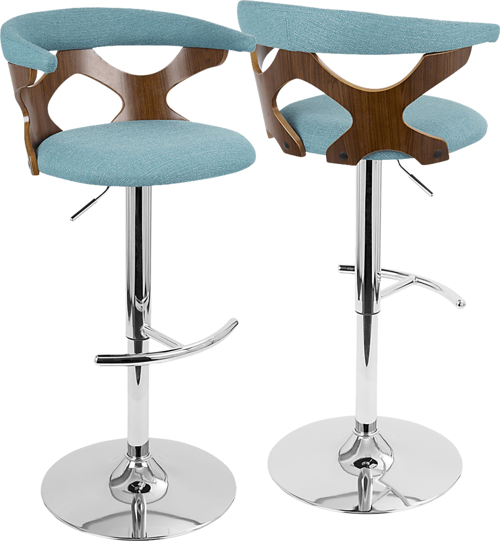 Teurville Teal Adjustable Barstool, Set of 2 - Image 8