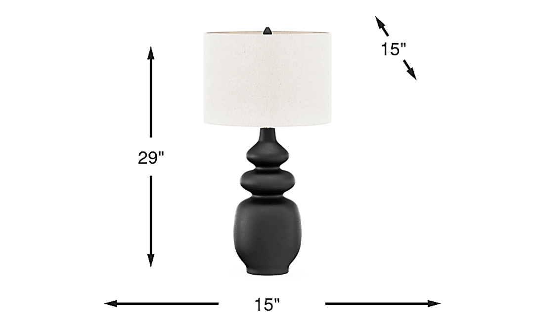 Tevis Black Table Lamp