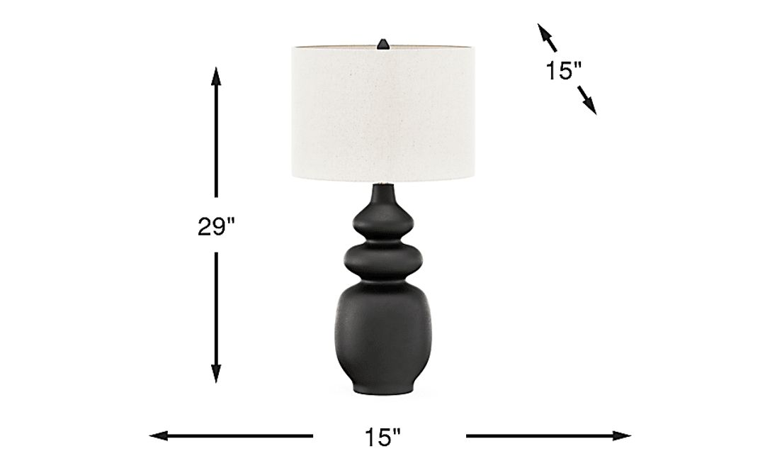 Tevis Black Table Lamp