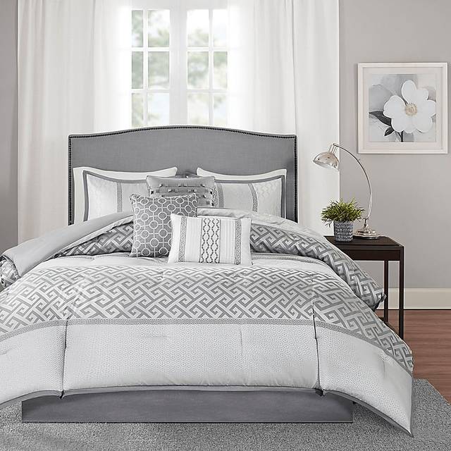 Texella Gray 7 Pc Queen Comforter Set - Thumbnail - Image 2