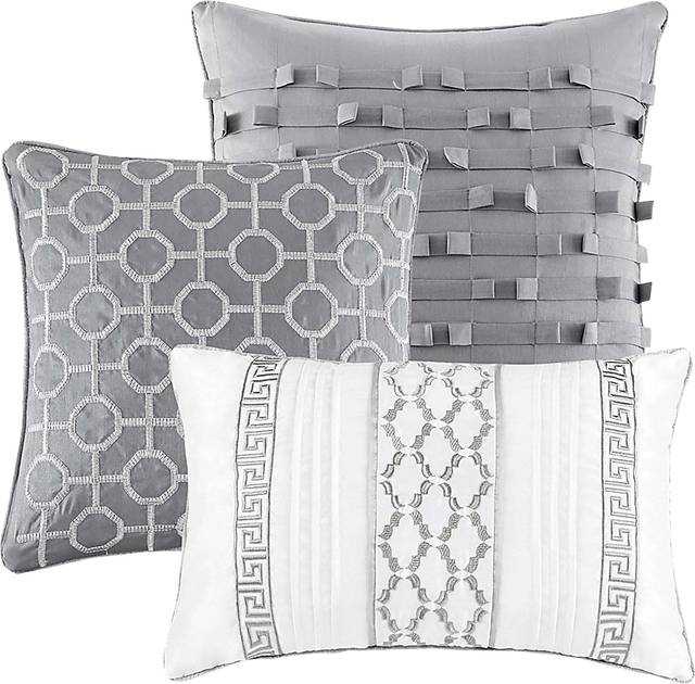 Texella Gray 7 Pc Queen Comforter Set - Thumbnail - Image 6