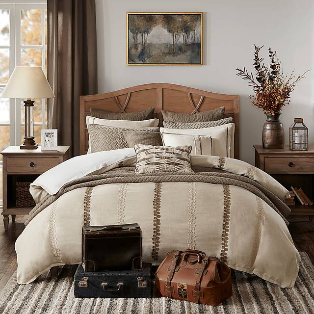 Teyla Linen 9 Pc Queen Comforter Set - Thumbnail - Image 1