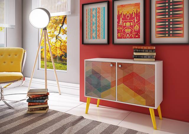 Thacher Yellow Accent Cabinet - Thumbnail - Image 3