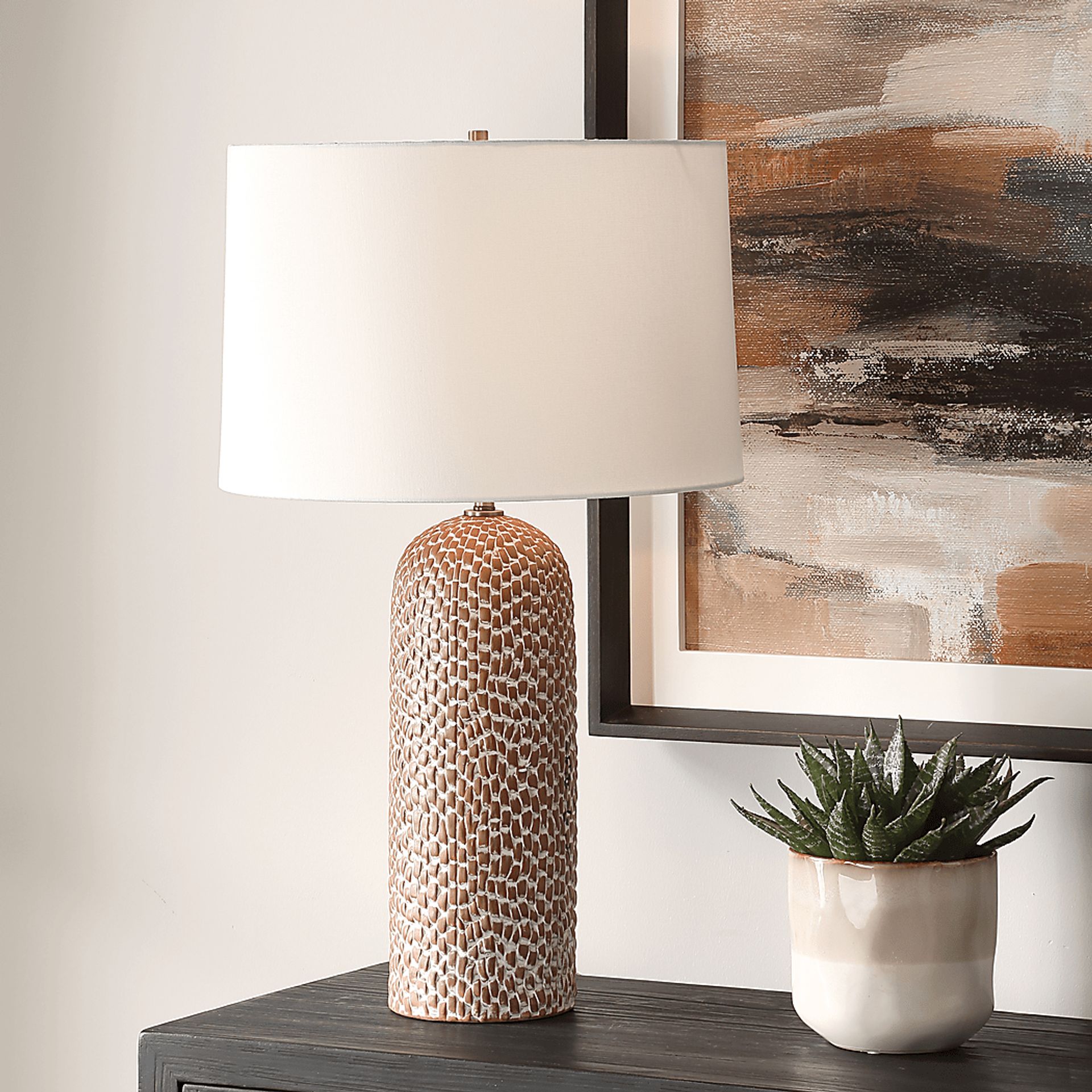 Thaddeus Lake Brown Lamp - Image 2
