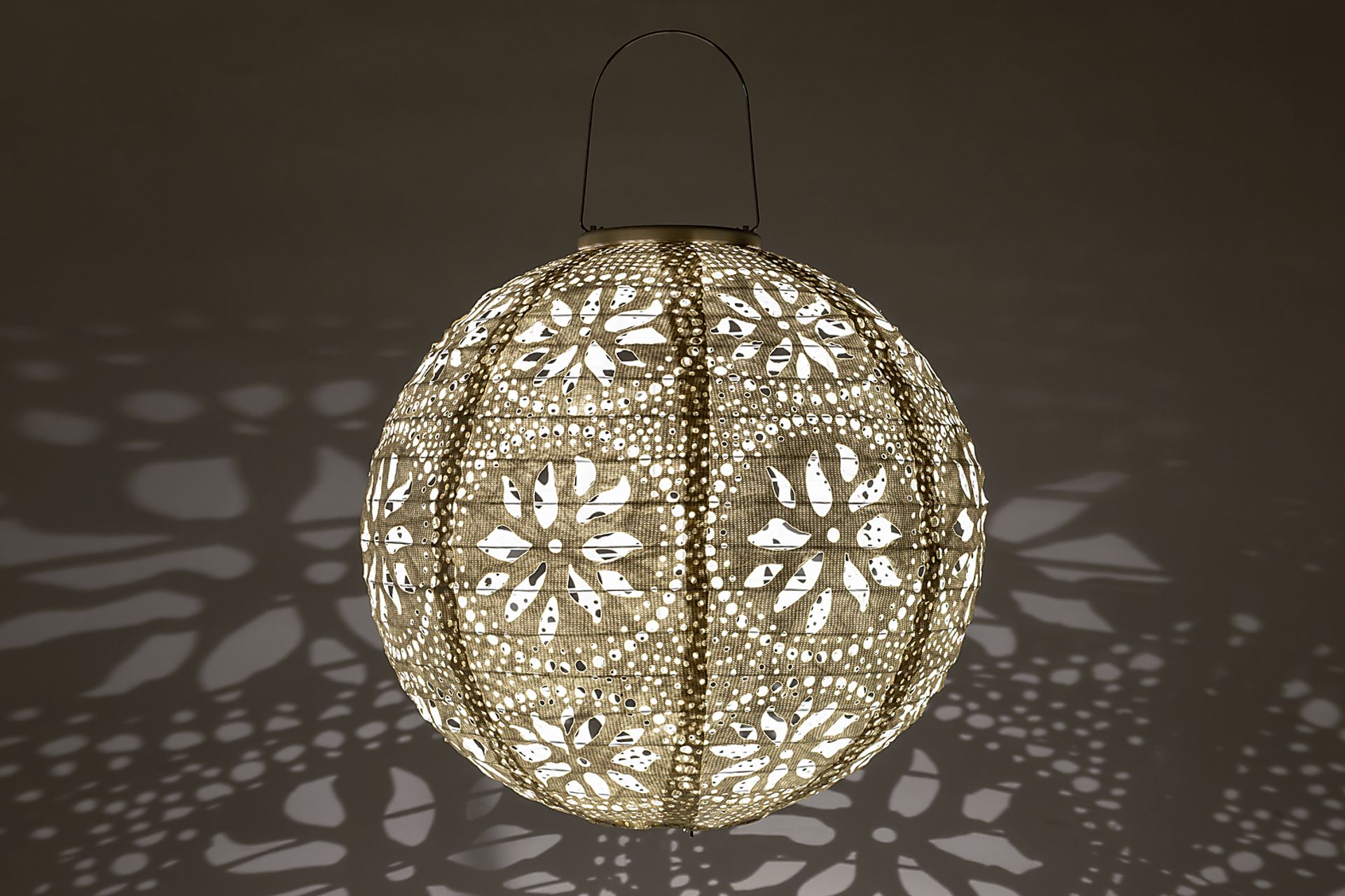 Thalassa Beige Outdoor Solar Lantern - Image 2