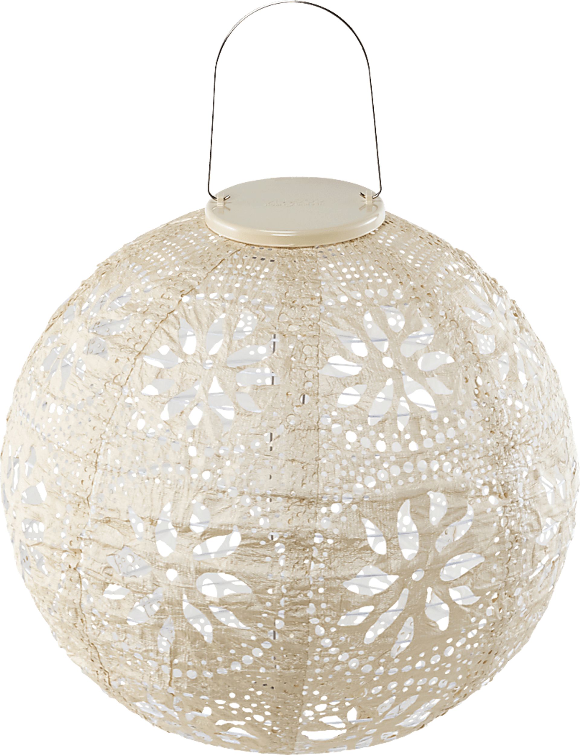 Thalassa Beige Outdoor Solar Lantern - Image 8