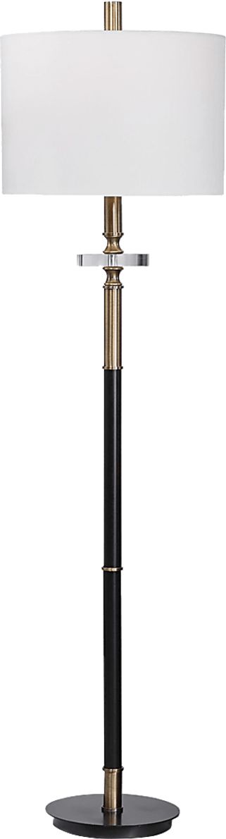 Thalia Loop Black Floor Lamp
