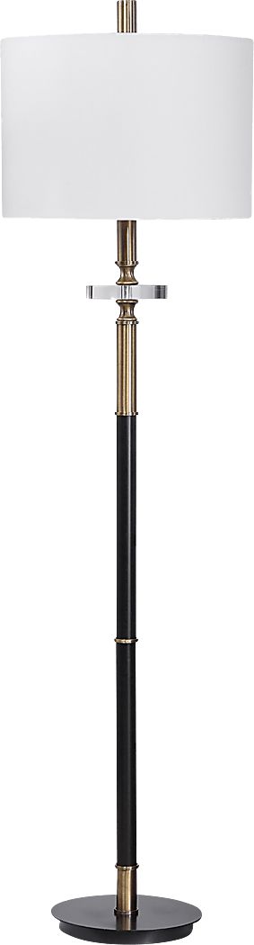 Thalia Loop Black Floor Lamp