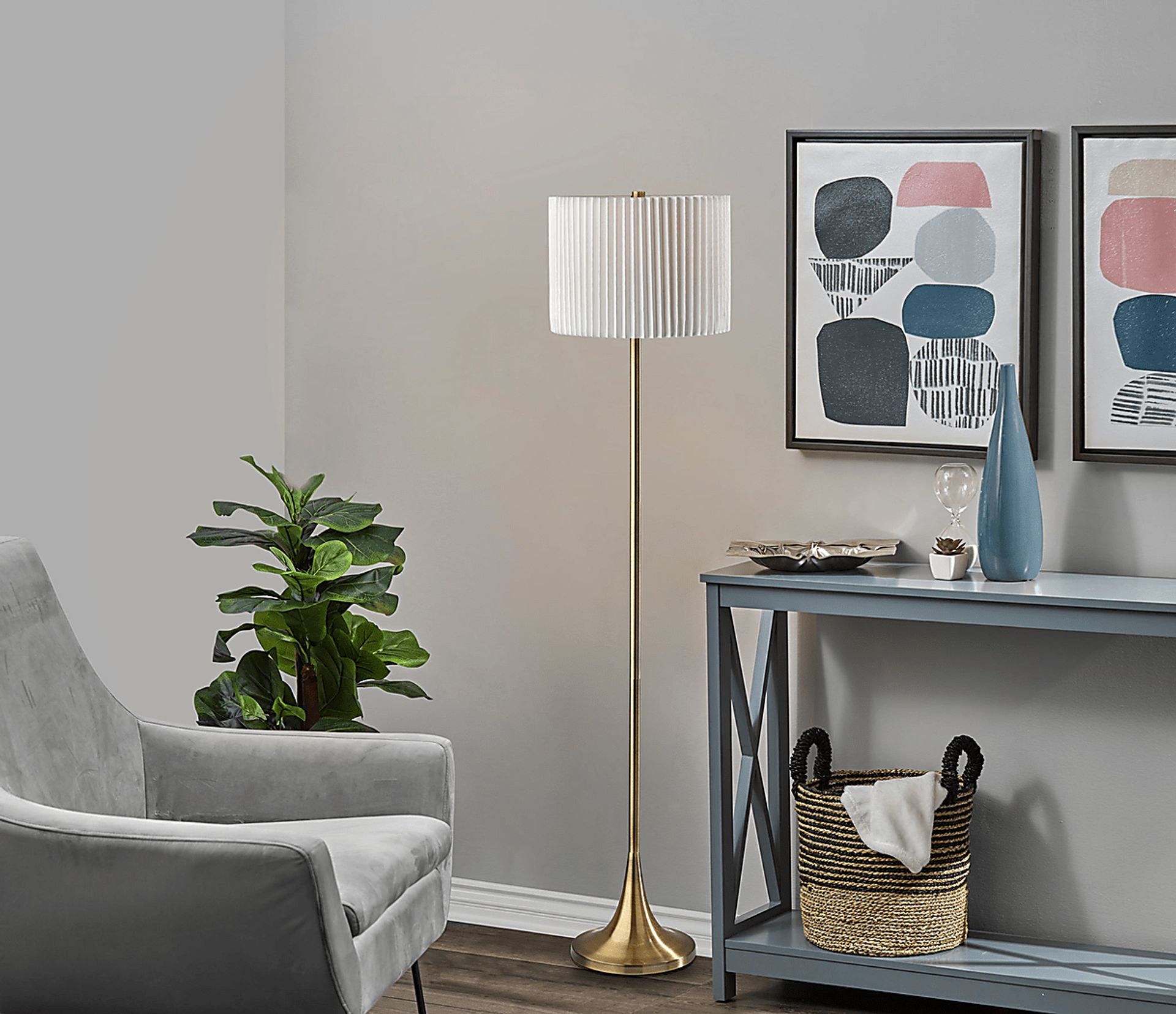 Thane Gold Floor Lamp - Image 2