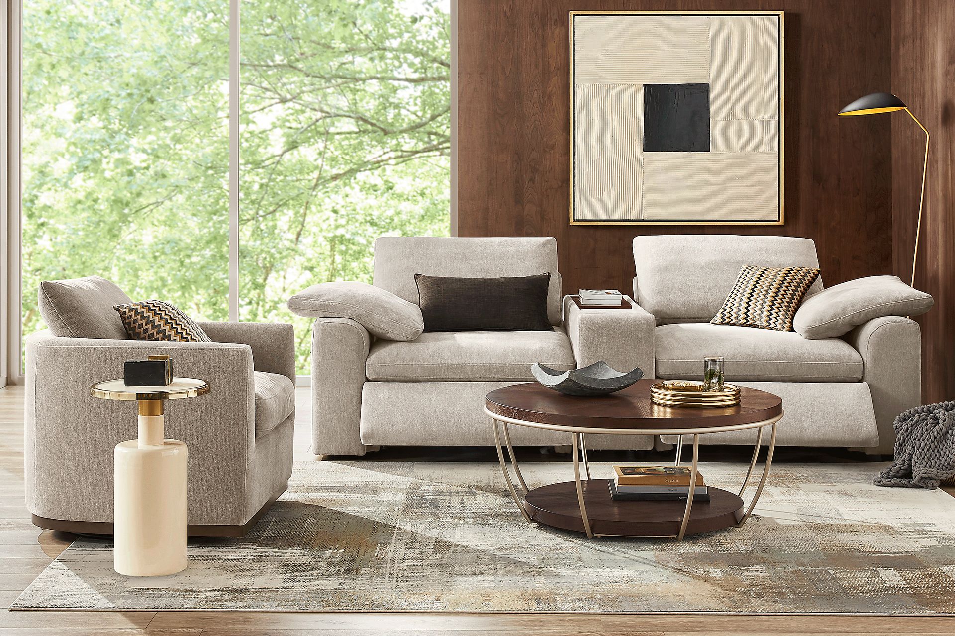 The Flow Gray 3 Pc Dual Power Reclining Sectional - Image 3