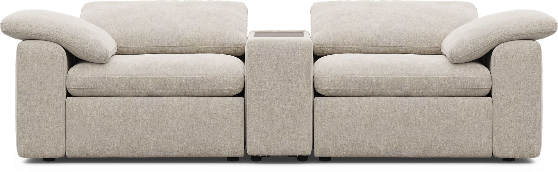 The Flow Gray 3 Pc Dual Power Reclining Sectional - Image 6