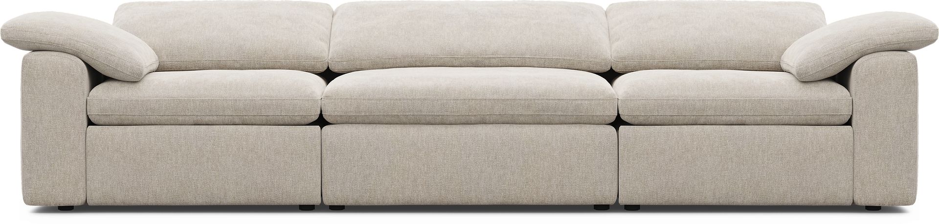 The Flow Gray 3 Pc Dual Power Reclining Sofa - Image 4
