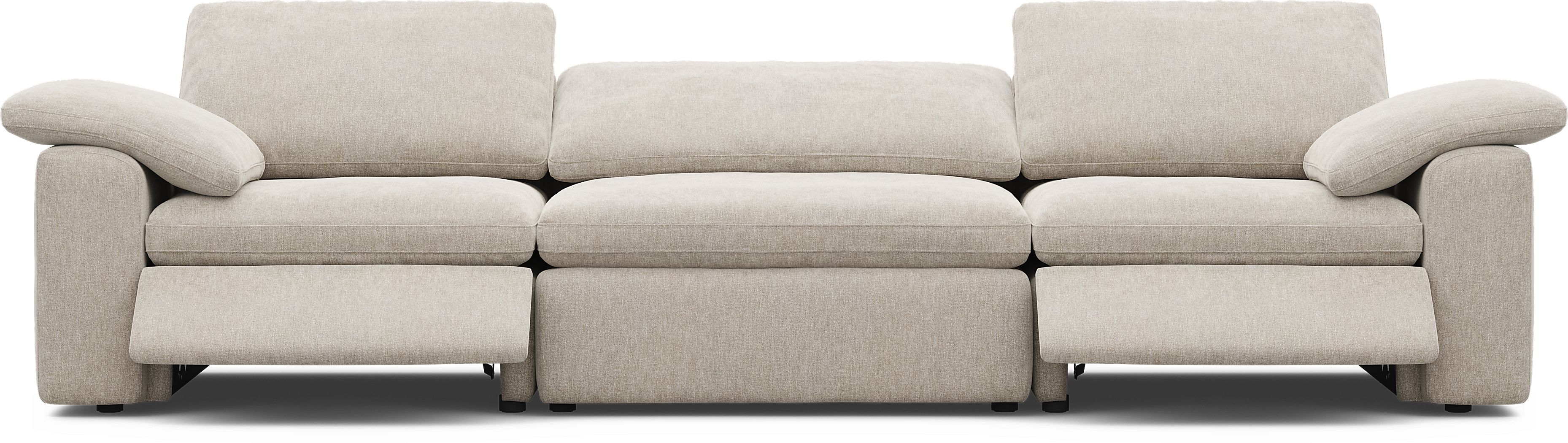 The Flow Gray 3 Pc Dual Power Reclining Sofa