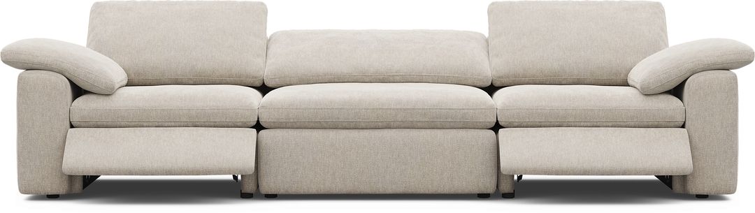 The Flow Gray 3 Pc Dual Power Reclining Sofa