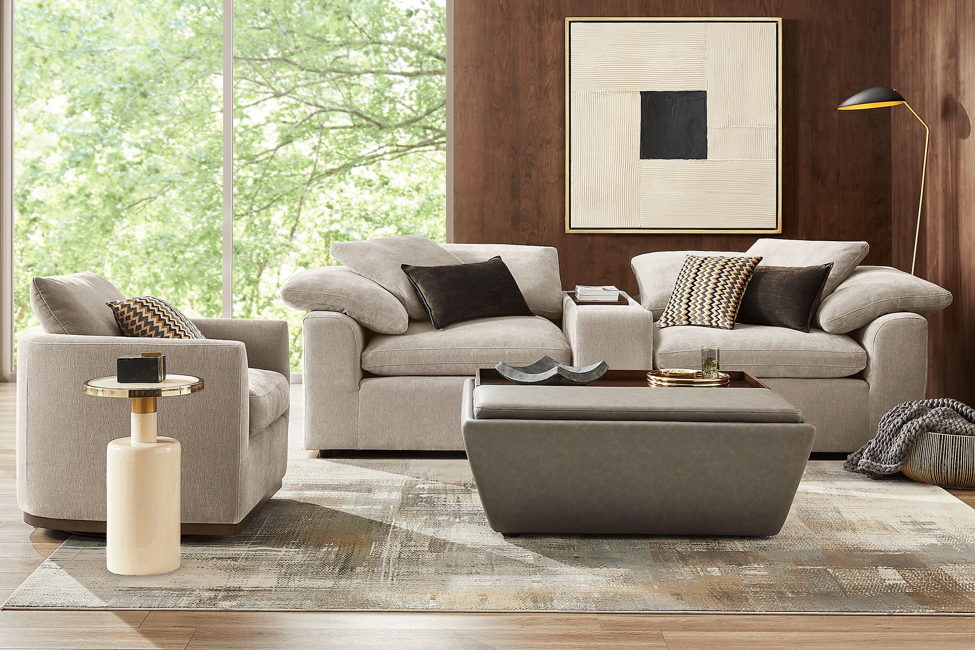 The Flow Gray 3 Pc Sectional - Image 3