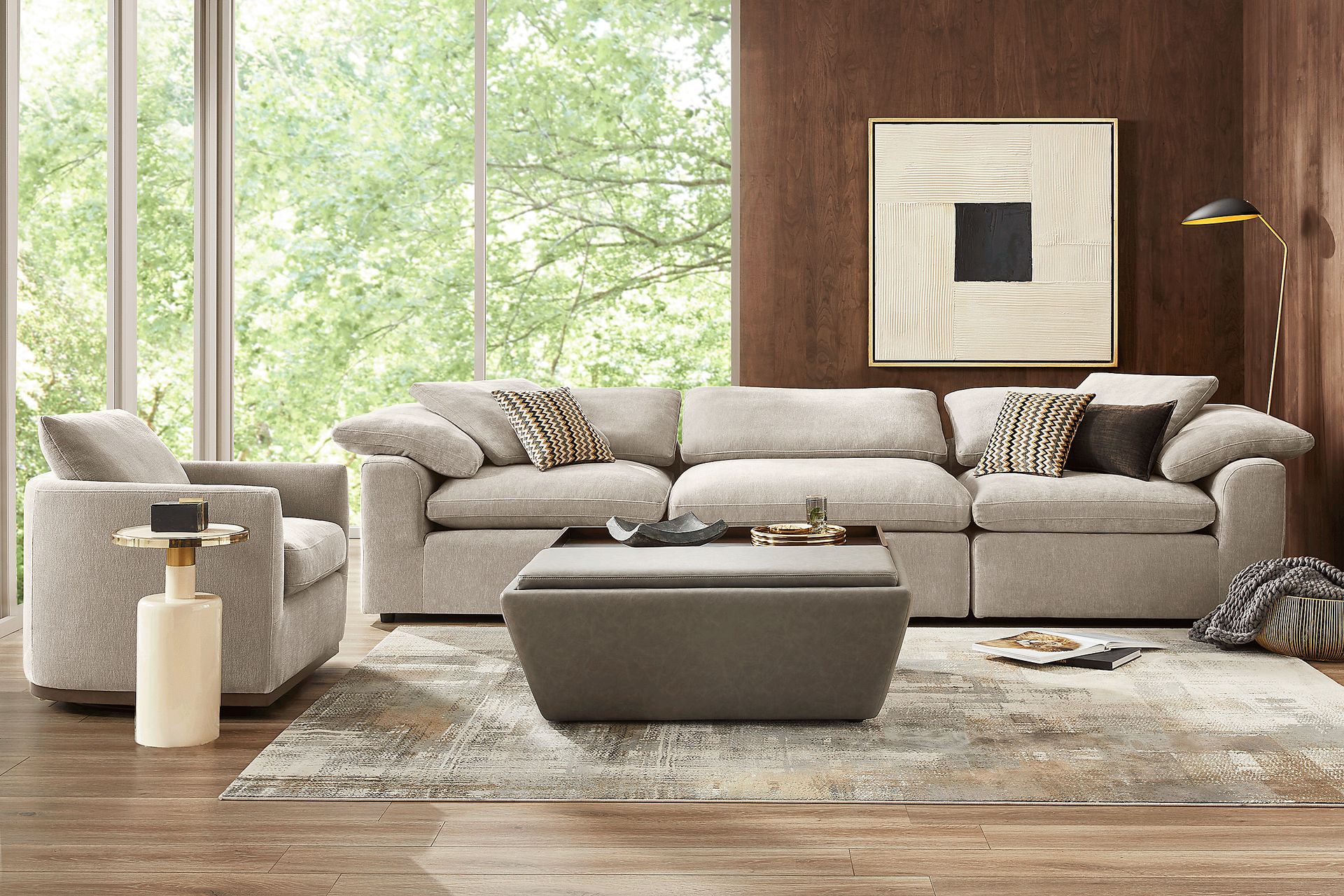 The Flow Gray 3 Pc Sectional - Image 3