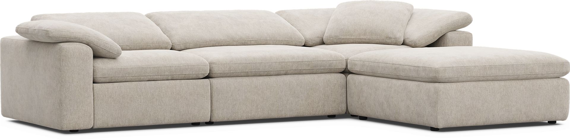 The Flow Gray 4 Pc Dual Power Reclining Sectional - Image 5