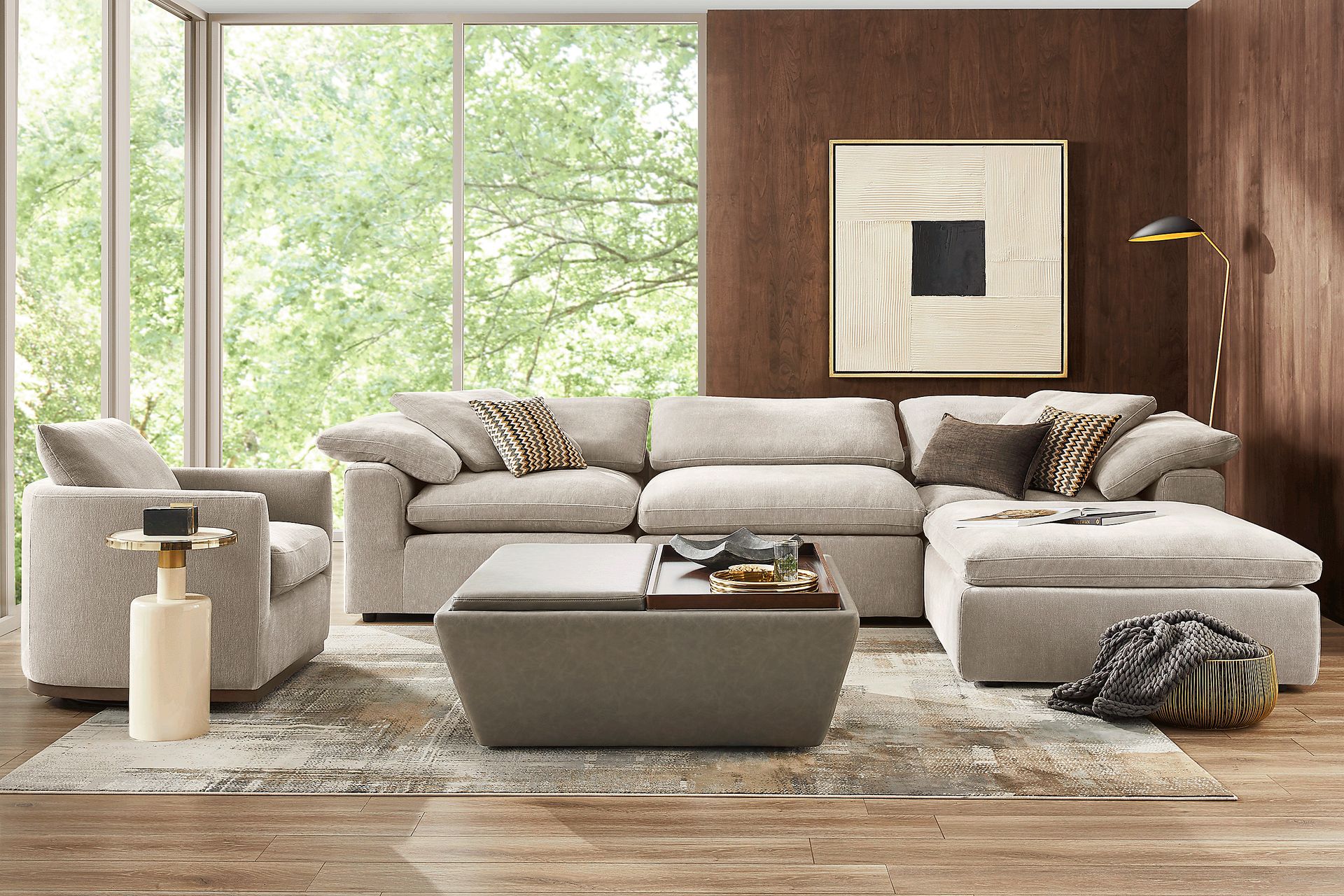The Flow Gray 4 Pc Sectional - Image 3