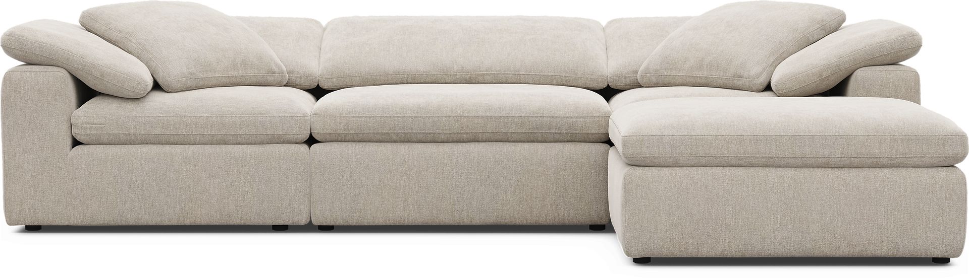 The Flow Gray 4 Pc Sectional - Image 4