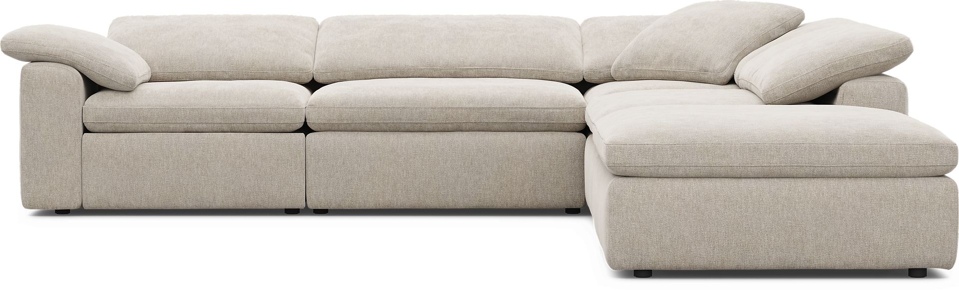 The Flow Gray 5 Pc Dual Power Reclining Sectional - Image 2