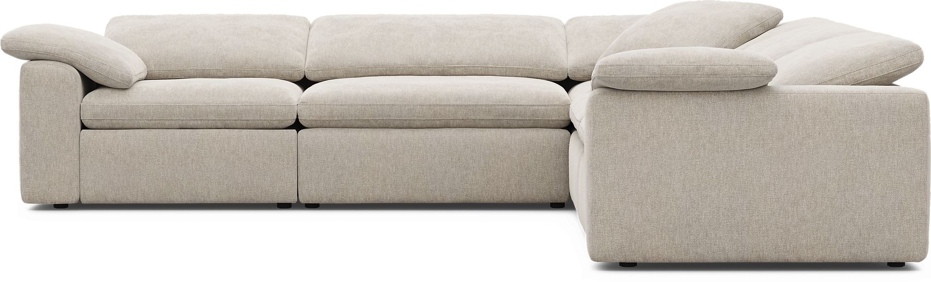 The Flow Gray 5 Pc Dual Power Reclining Sectional - Image 6