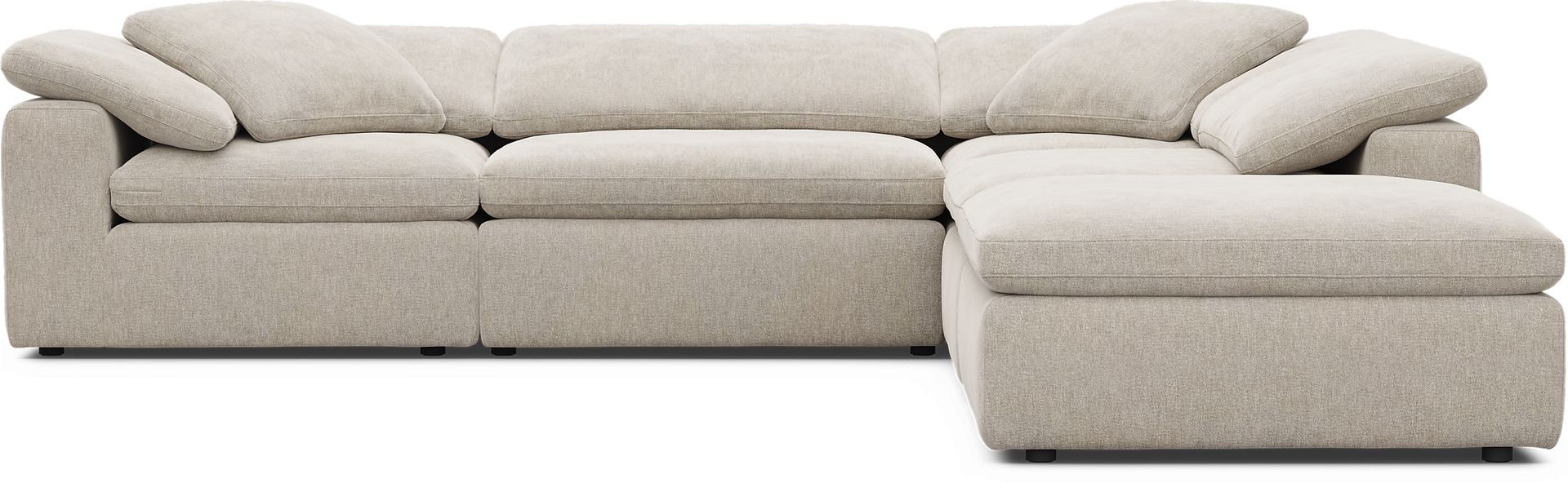 The Flow Gray 5 Pc Sectional - Image 4