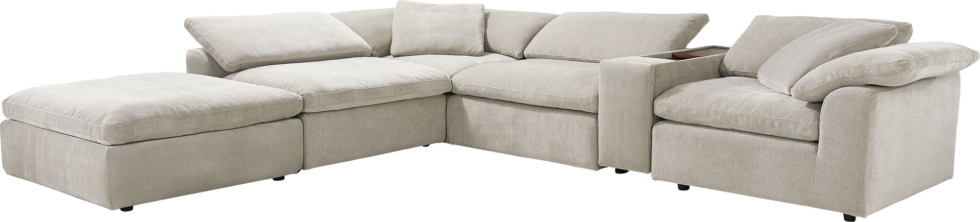 The Flow Gray 6 Pc Sectional - Image 2
