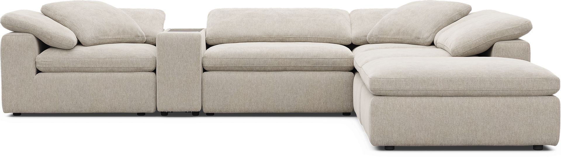 The Flow Gray 6 Pc Sectional - Image 2