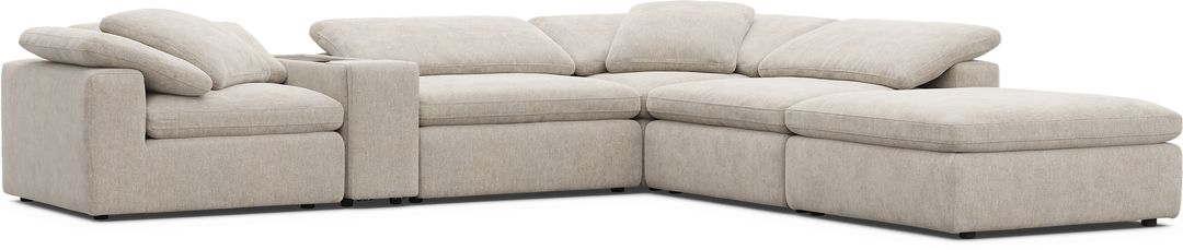 The Flow Gray 6 Pc Sectional
