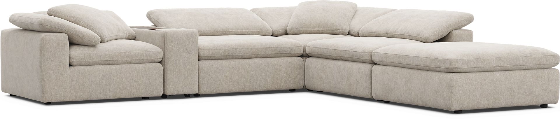 The Flow Gray 6 Pc Sectional - Image 1