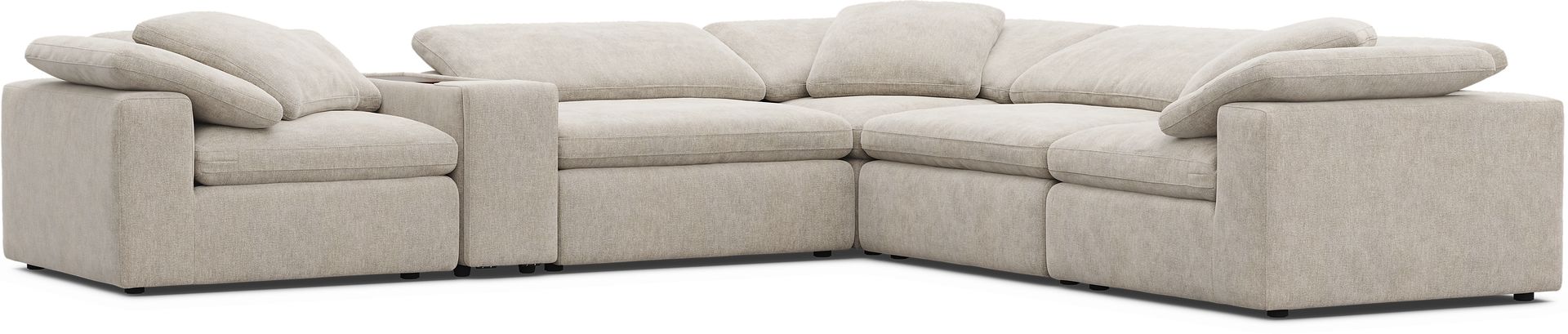 The Flow Gray 6 Pc Sectional - Image 1