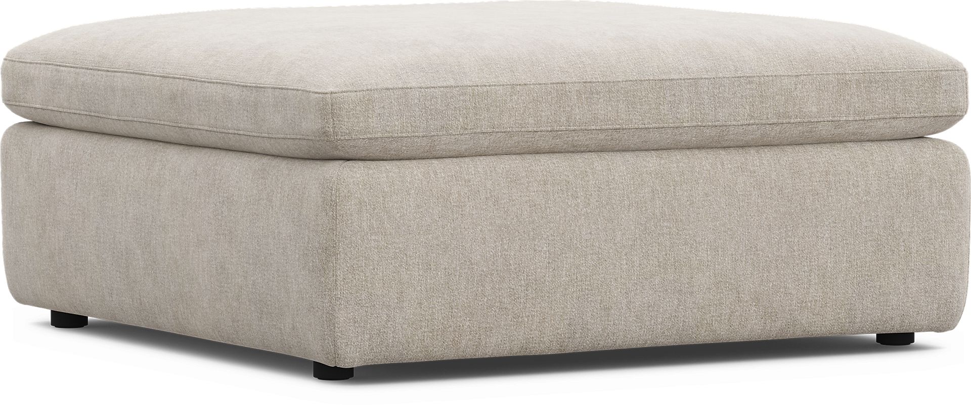 The Flow Gray Bumper Ottoman - Image 1