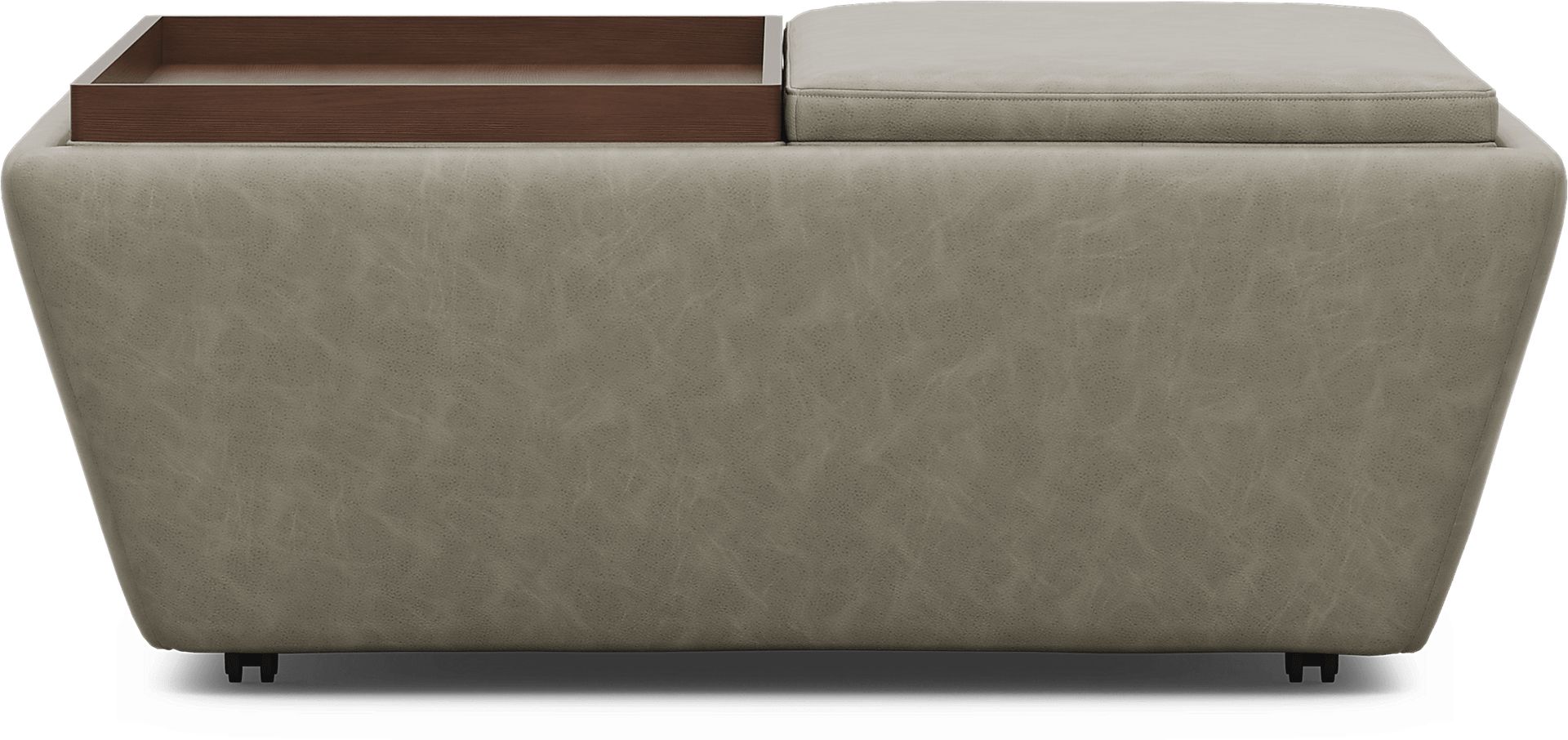 The Flow Gray Storage Ottoman - Image 2