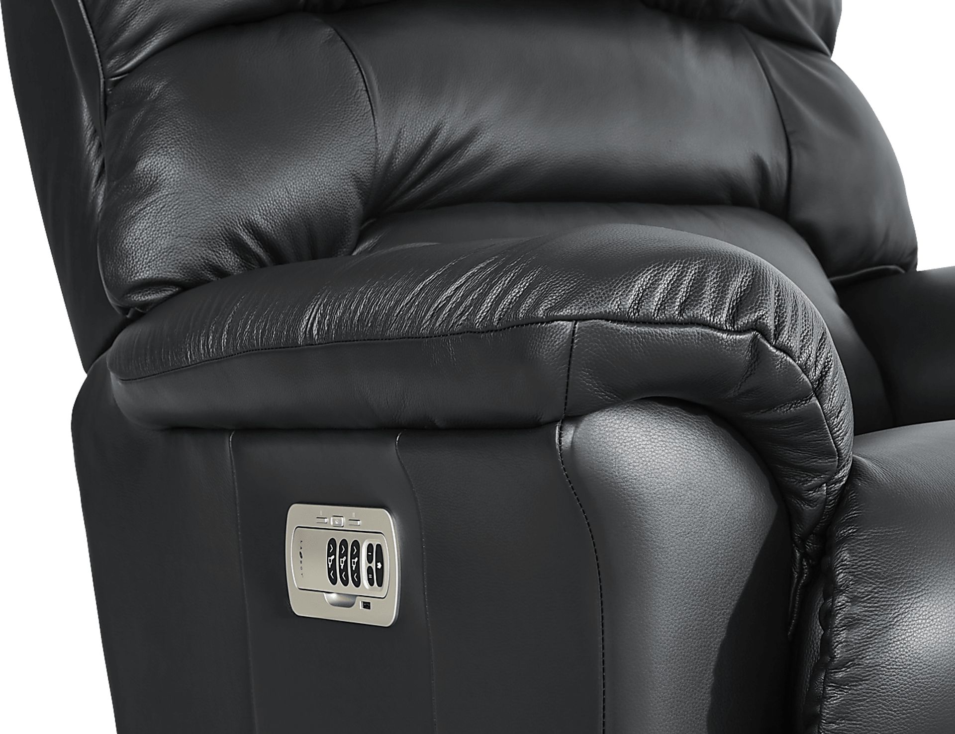 The Shaq Black Leather Dual Power Recliner - Image 4