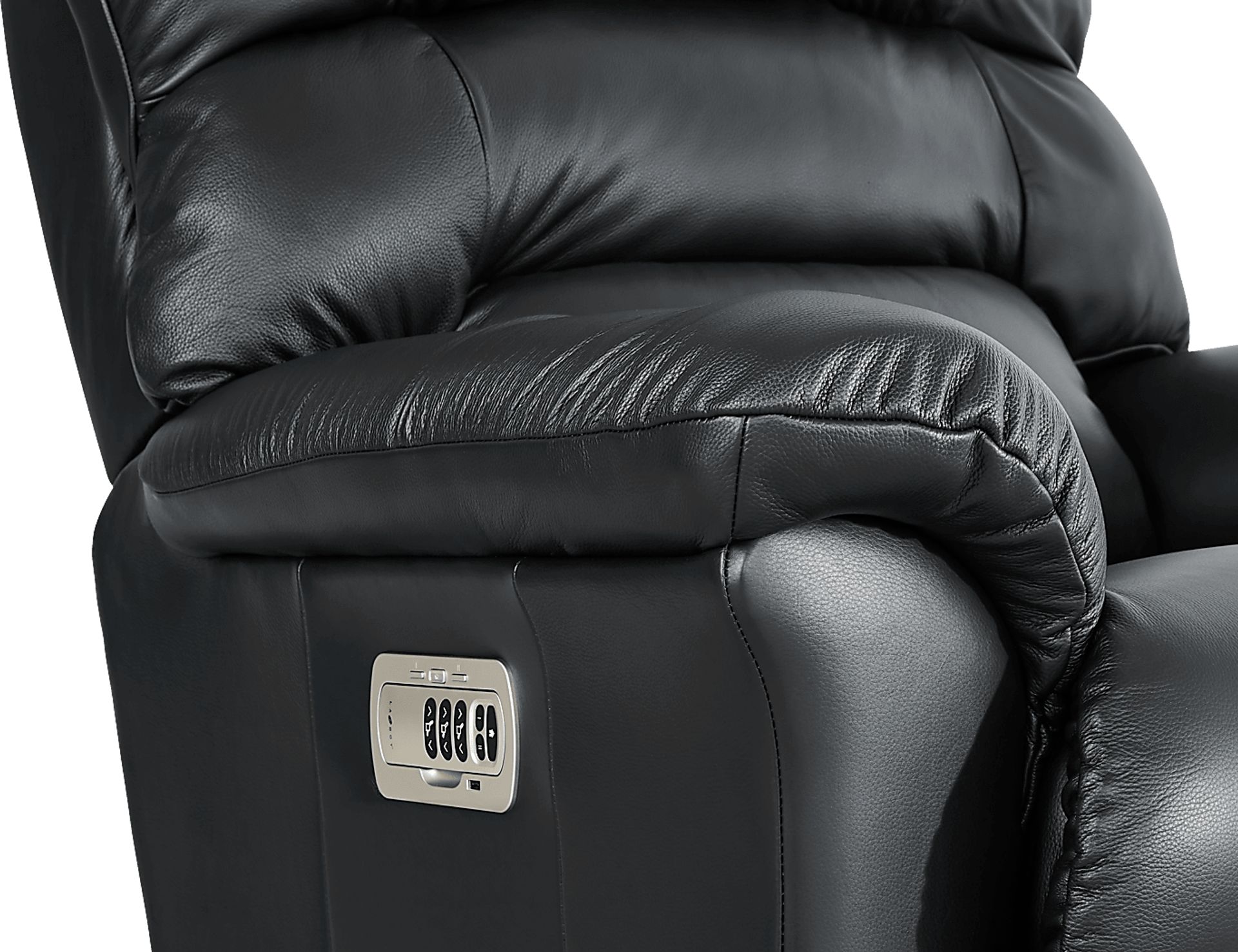 The Shaq Black Leather Dual Power Recliner - Image 5