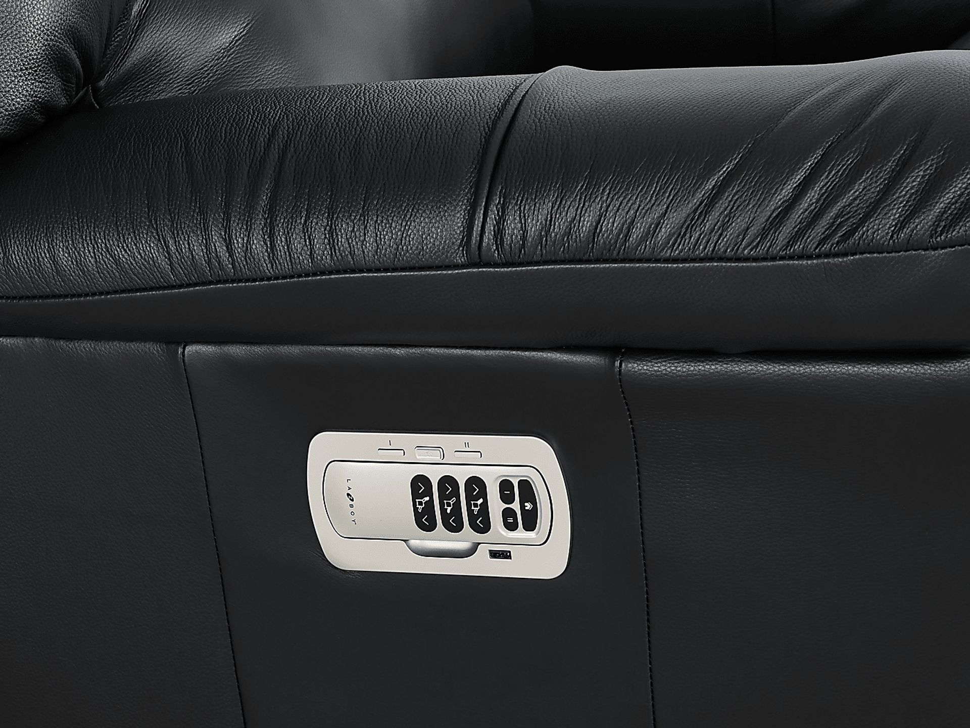 The Shaq Black Leather Dual Power Recliner - Image 5