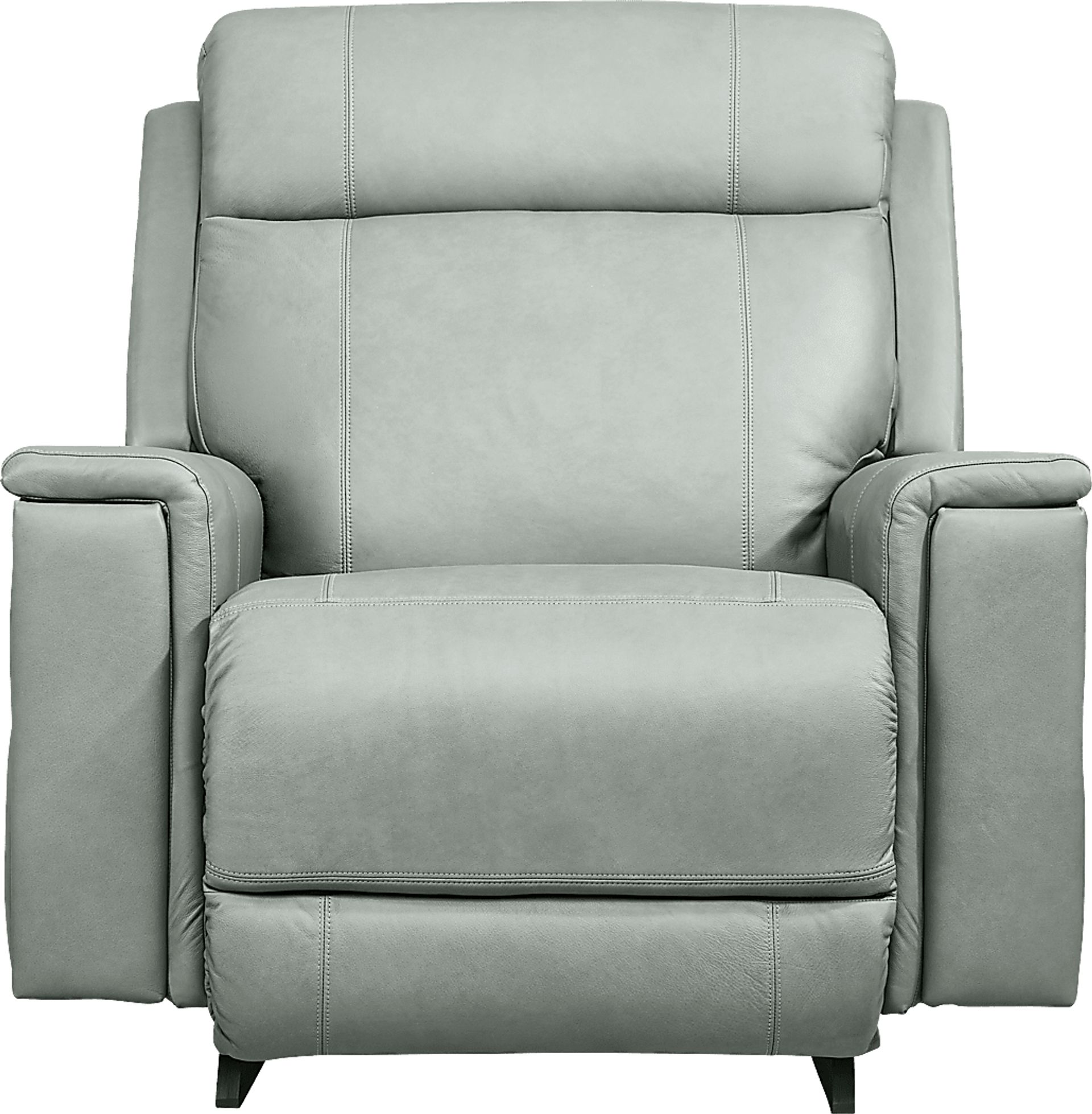 The Shaq II Blue Leather Dual Power Recliner - Image 2