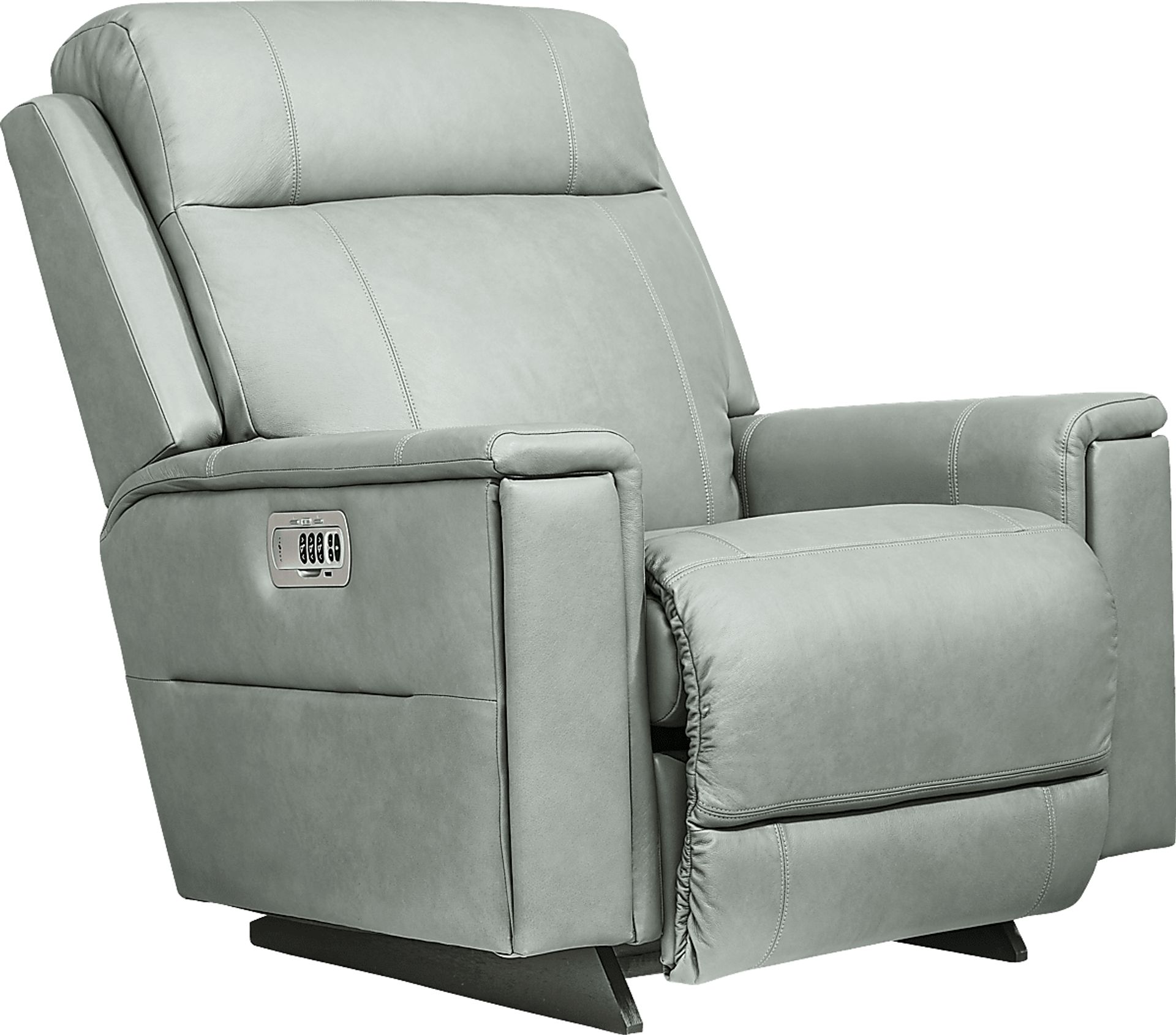 The Shaq II Blue Leather Dual Power Recliner - Image 3