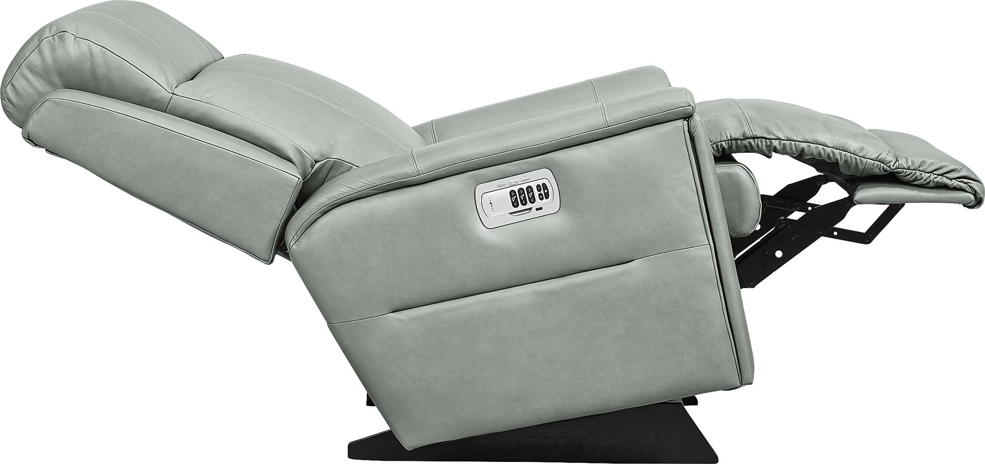 The Shaq II Blue Leather Dual Power Recliner - Image 4
