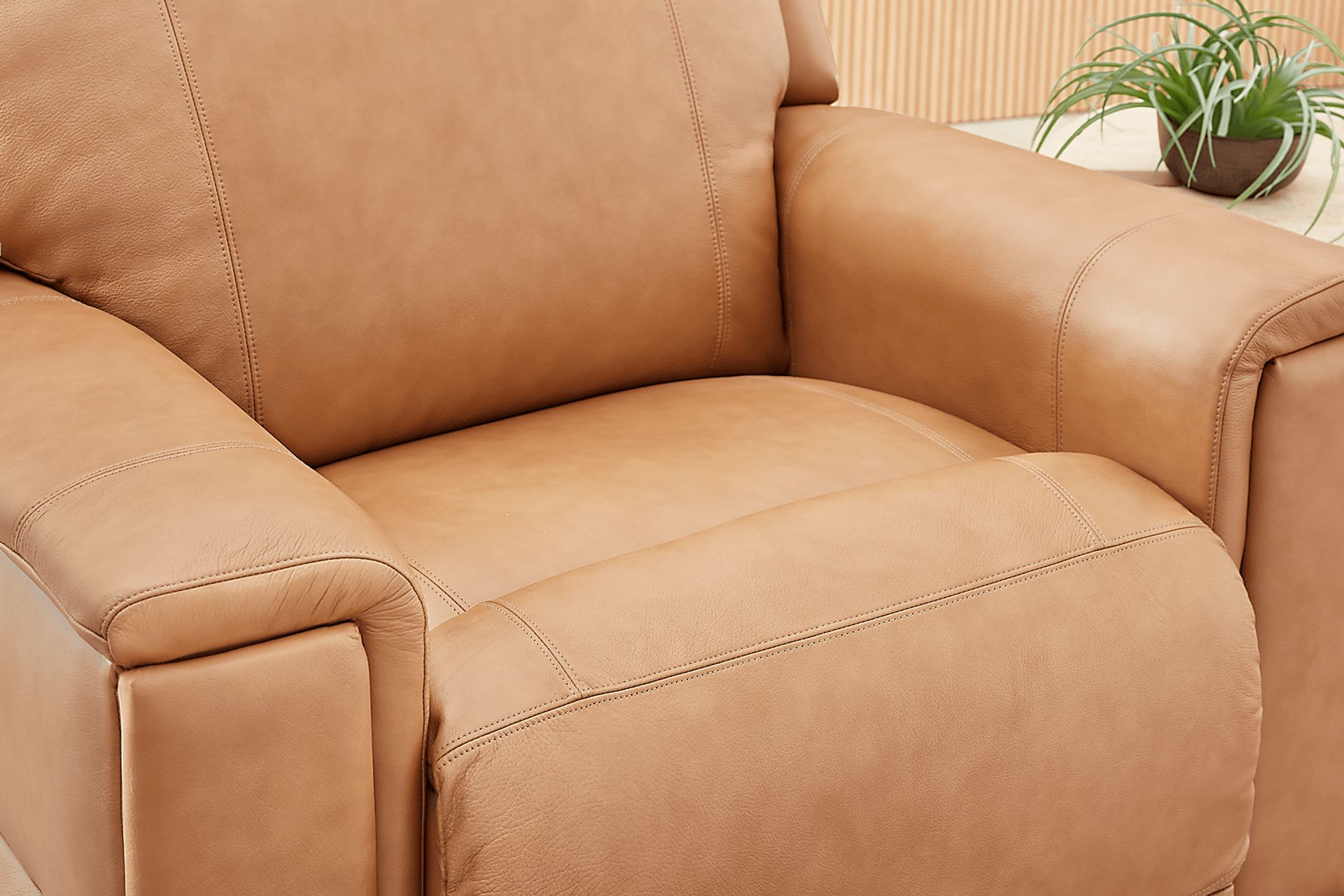 The Shaq II Brown Leather Dual Power Recliner - Image 7