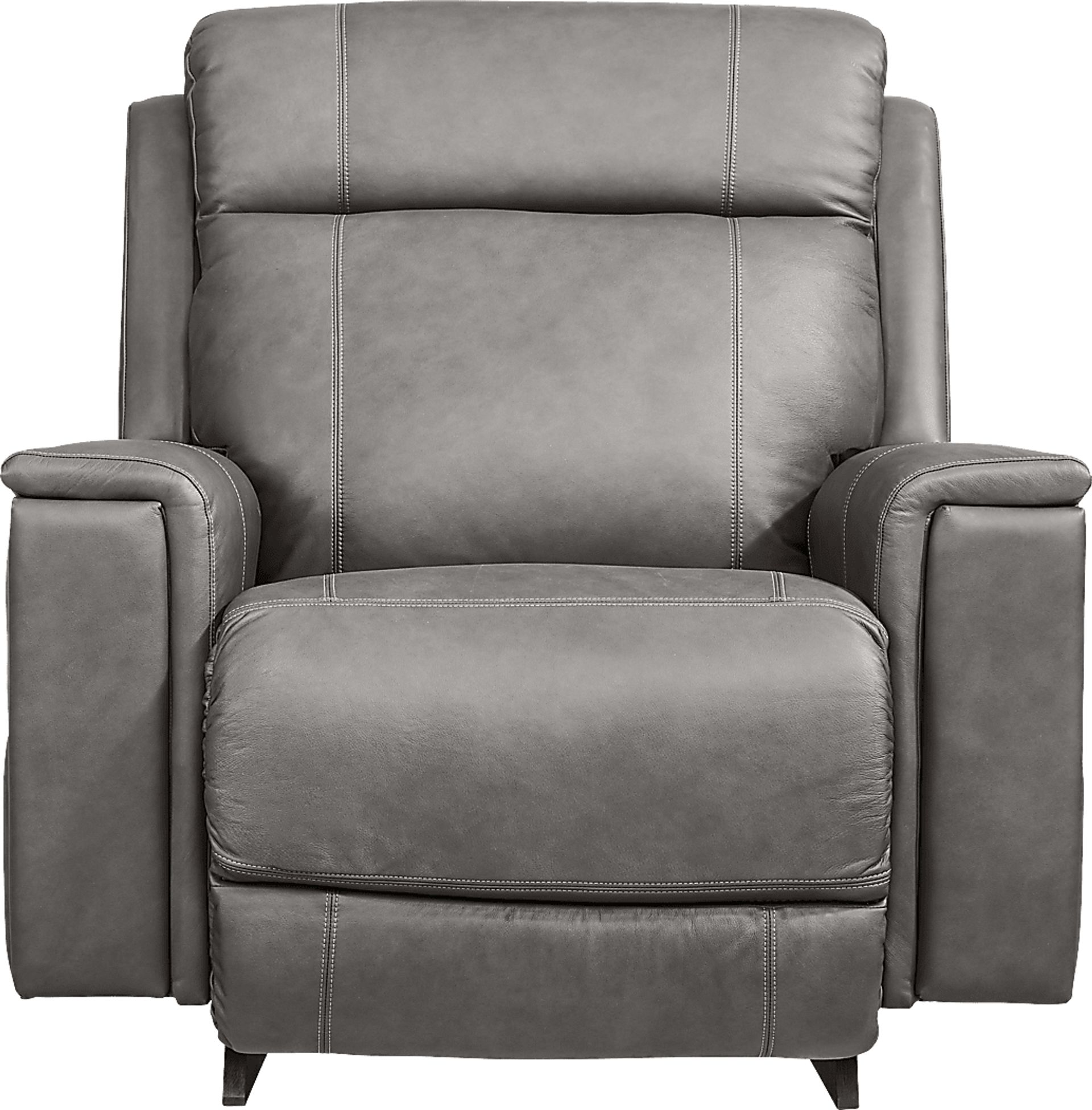 The Shaq II Charcoal Leather Dual Power Recliner - Image 2