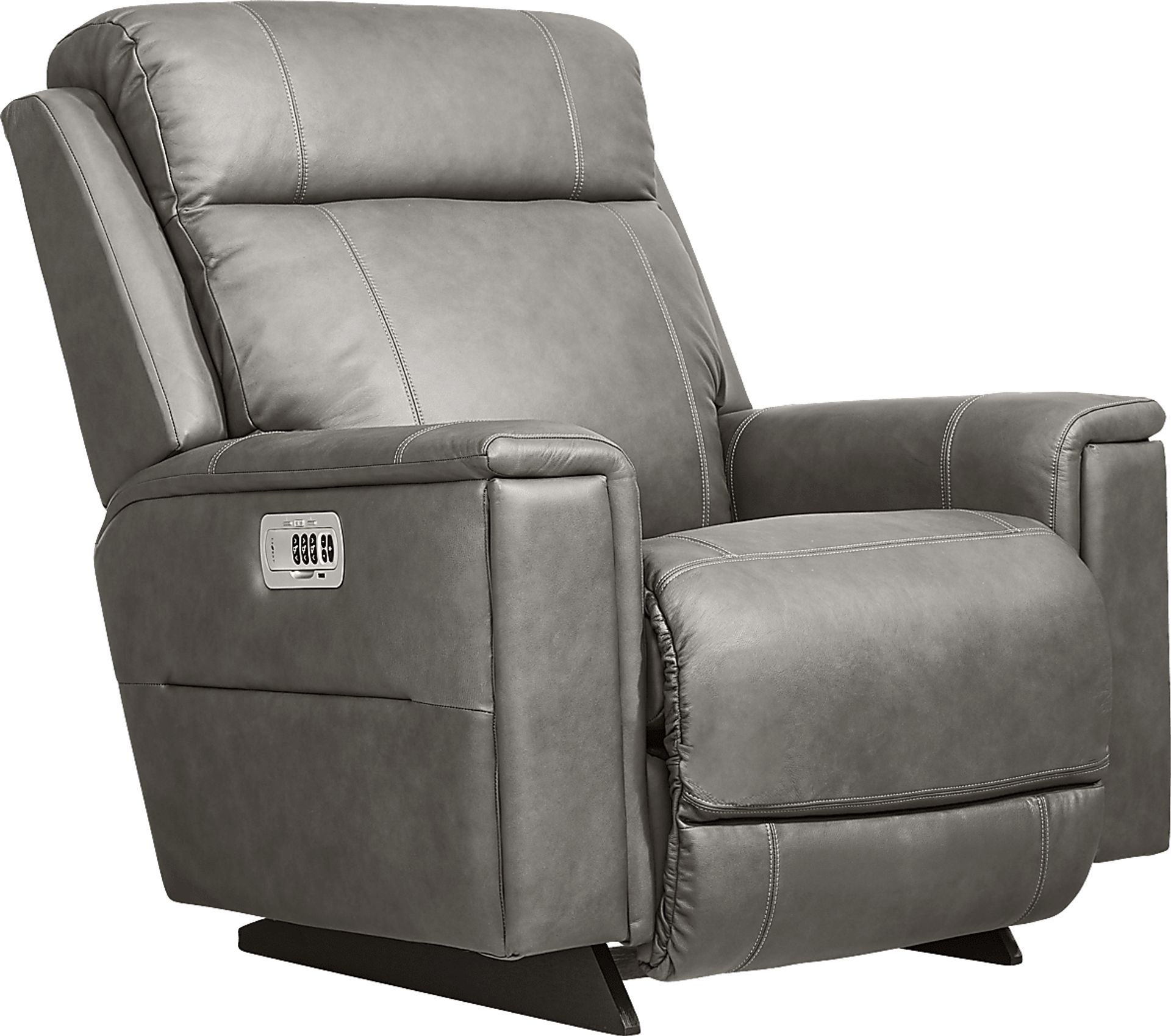 The Shaq II Charcoal Leather Dual Power Recliner - Image 3