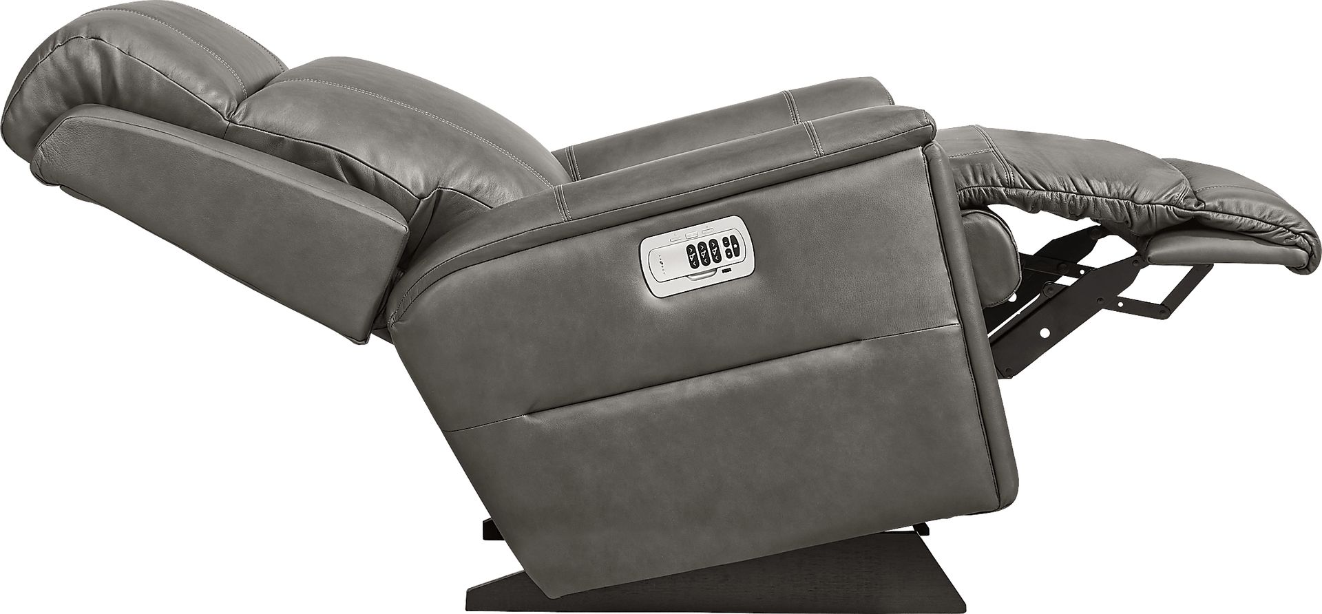 The Shaq II Charcoal Leather Dual Power Recliner - Image 4
