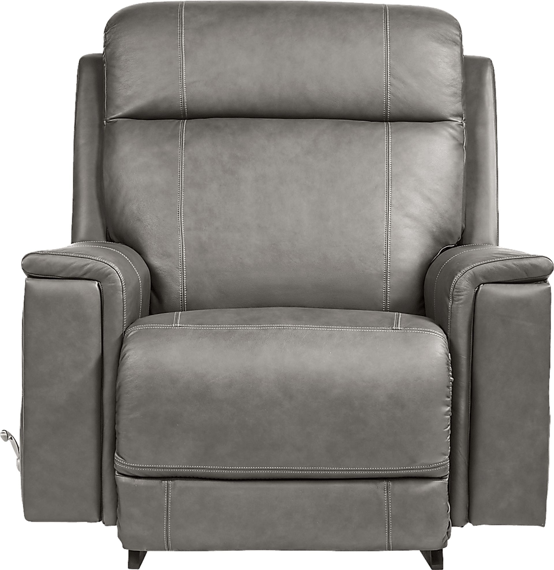 The Shaq II Charcoal Leather Rocker Recliner - Image 2