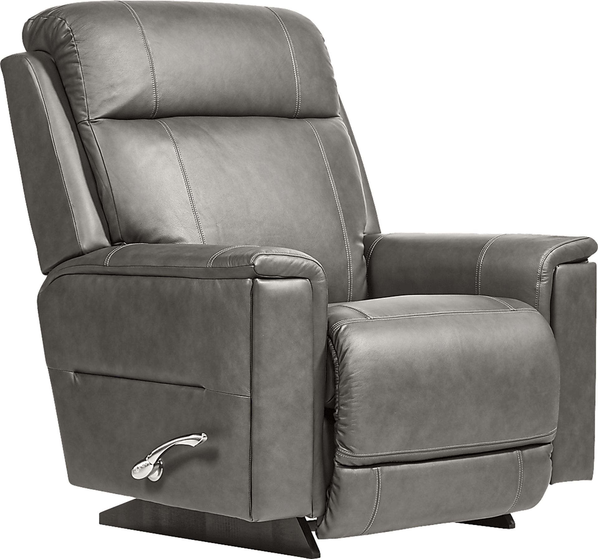 The Shaq II Charcoal Leather Rocker Recliner - Image 3